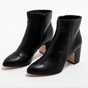 BCBG Black Booties, Side Zip, 2" heel, 10.5/ 11